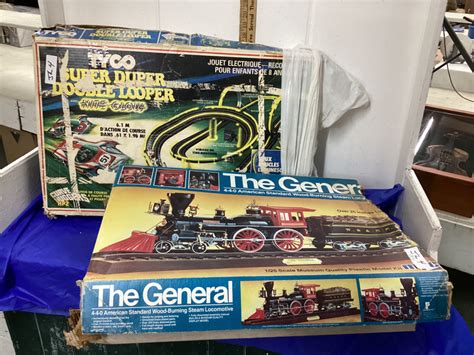 Vintage Tyco Race Car Set And Steam Locomotive Model Kit