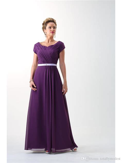 Modest Eggplant Bridesmaid Dresses