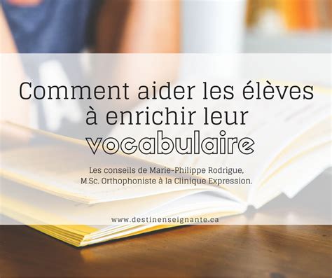 Comment Enseigner Le Vocabulaire Au Cycle