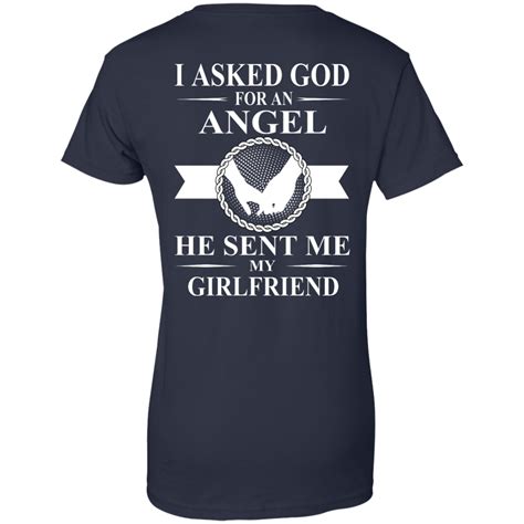 I Asked God For An Angel He Sent Me My Girlfriend Shirt Long Sleeve