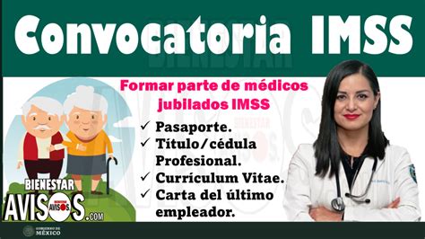 Convocatoria IMSS Enero 2025 Avisos Bienestar 2024 2025