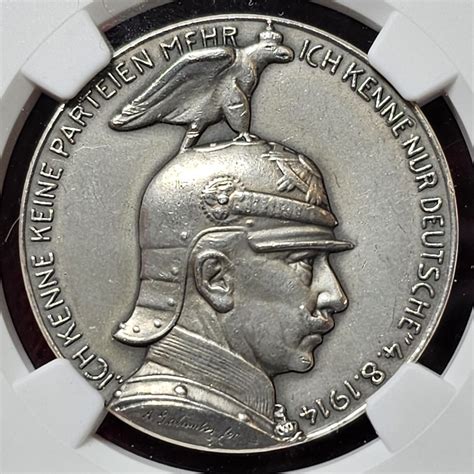 Deutschland Germany Kaiserreich Preu En Silvermedal Silbermedaille