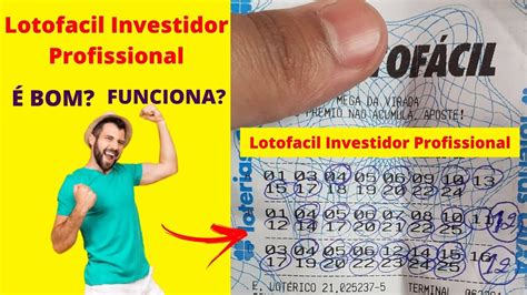 Lotofacil Investidor Profissional Lotofacil Investidor Profissional