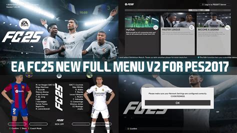 PES2017 EA FC25 NEW FULL GRAPHIC MENU V2 YouTube