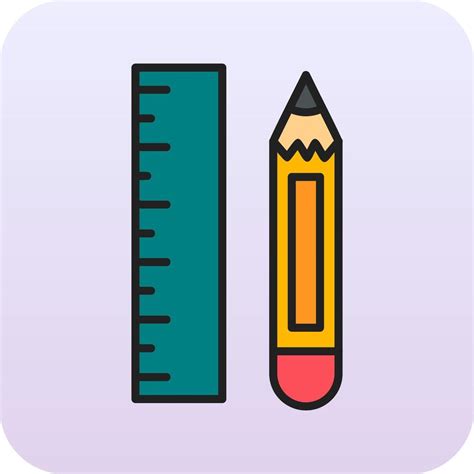 Pencil And Ruler Vector Icon 38850627 Vector Art At Vecteezy