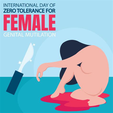 Illustration Vector Graphic Of A Naked Woman Sits Bleeding In Front Of A Scalpel Perfect For