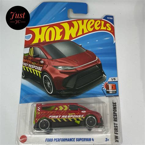 Jual Hotwheels Hot Wheels TREASURE HUNT FORD PERFORMANCE SUPERVAN 4 Red Merah Mattel Mainan