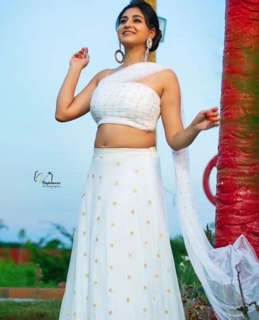 Varshini Sounderajan Looking Hot And Adorable In White Dress