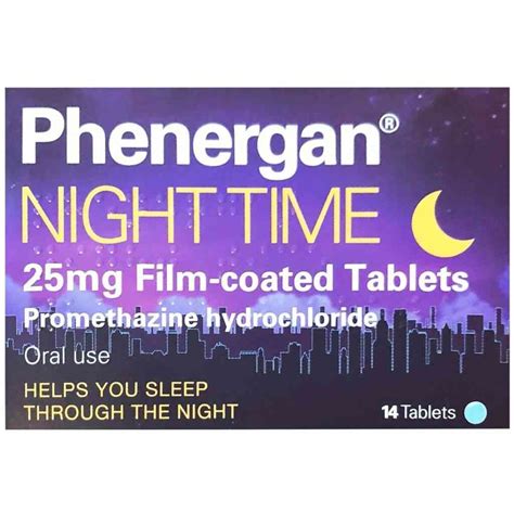 Phenergan Night Time Tablets 25mg, 14 Tablets - Dock Pharmacy