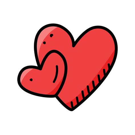 ilustração em vetor coração doodle. desenho de um coração é um símbolo ...