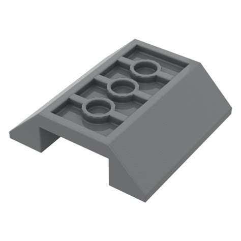 Lego Dark Stone Gray Slope X Double Inverted With Open Center