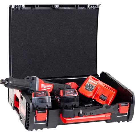 Milwaukee M18 FDGRB 502X Meuleuse Droite Sans Fil Fuel 18V 2x5 0Ah Avec