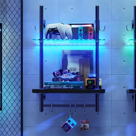 Amazon Bestier Led Gaming Floating Shelves For Wall Wall