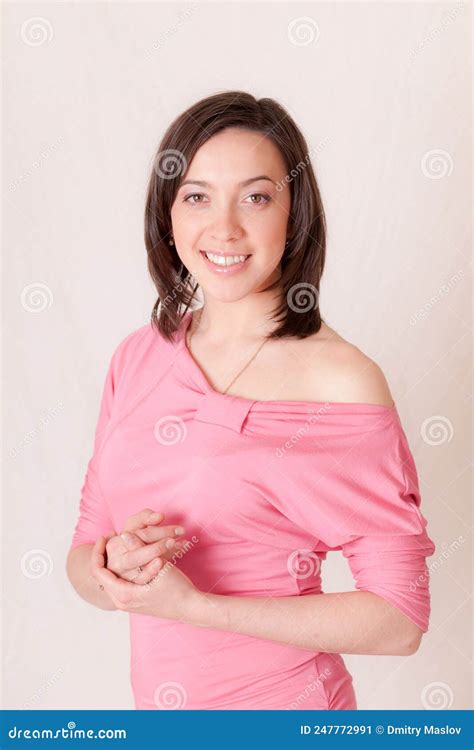 Girl In A Pink Dress Stock Image Image Of Fashion Person 247772991