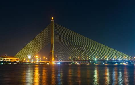 Rama 8 bridge at night 1308608 Stock Photo at Vecteezy