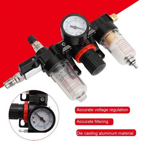 Sudeg Npt Compressed Air Filter Regulator Lubricator Combo Water