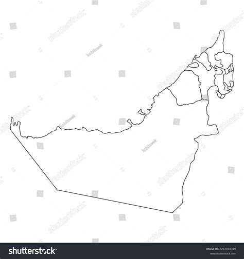 United Arab Emirates Map Icon Geography Stock Vector Royalty Free