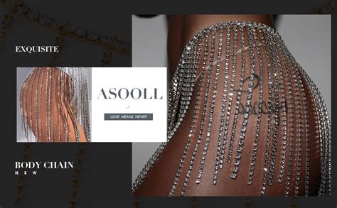 Amazon Asooll Crystal Body Chains Fashion Belly Hip Skirts Tassel