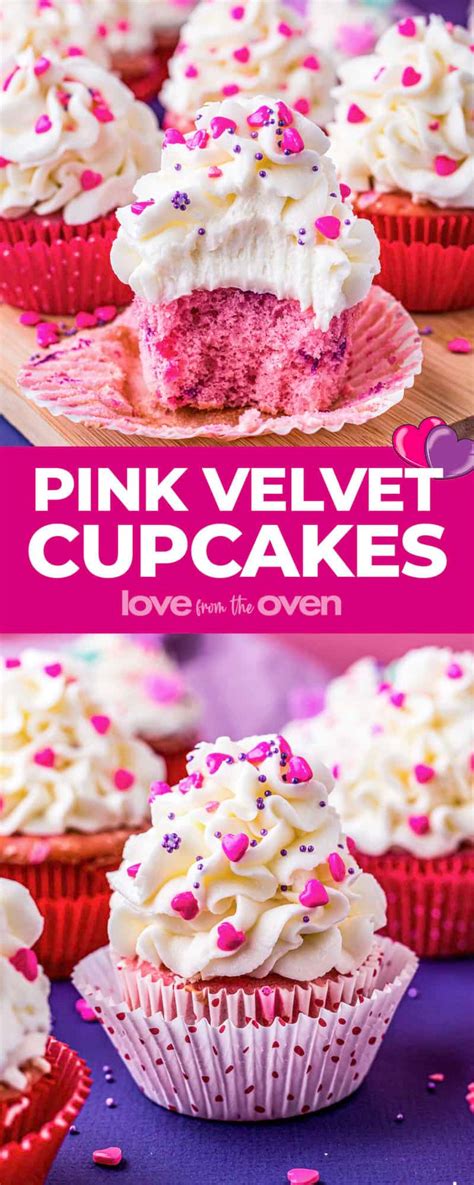 Pink Velvet Cupcakes • Love From The Oven Pink Velvet Cupcakes