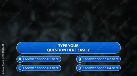 Television Game Show Questions And Answers Stock Template Adobe Stock