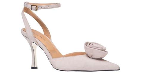 Ron White Ron Grace Weatherproof Ankle Strap Pointed Toe Pump In White