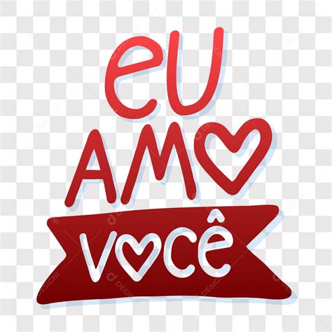 Lettering Dia Dos Namorados Eu Amo Você EPS + PNG [download] - Designi