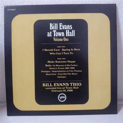 Yahoo Lp Bill Evans Trio Bill Evans At Town Hall Vo