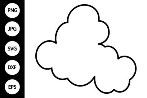 Outline Cloud SVG, Coloring Page Graphic by MYDIGITALART13 · Creative ...