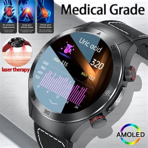 New Blood Lipids Uric Acid Laser Therapy Smart Watch Men S Blood