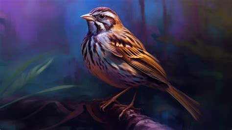 Premium AI Image | Bird In Forest Painting By Kaze A Digital Art ...