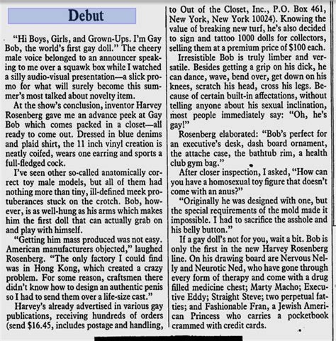 Gay Bob The World S First Openly Gay Doll Stepped From The Closet In Flashbak