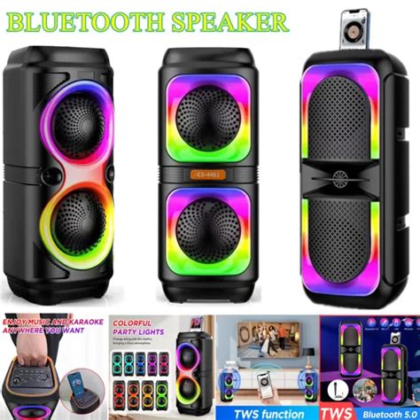 PORTABLE BLUETOOTH TWS Party Speaker Subwoofer Wireless Bass Stereo