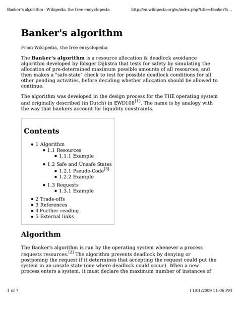 Banker S Algorithm