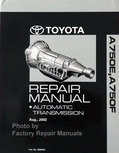 2003 2006 Toyota Lexus A750e A750f Auto Transmission Overhaul Manual