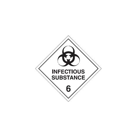 Hazardous Material Placards Label Infectious Substance Shop Now