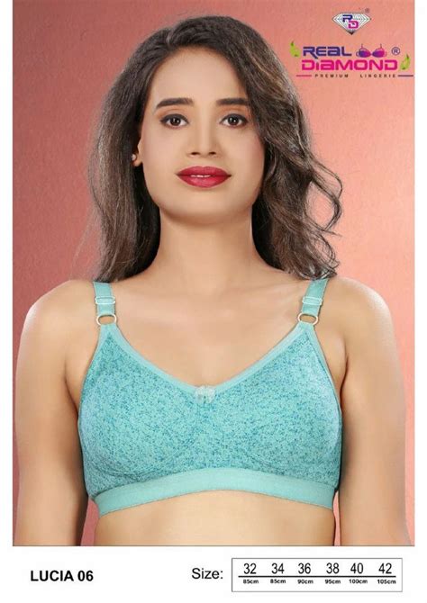 Non Padded Cotton Turquoise Blue Print Mold Cup Bra Printed At Rs 176