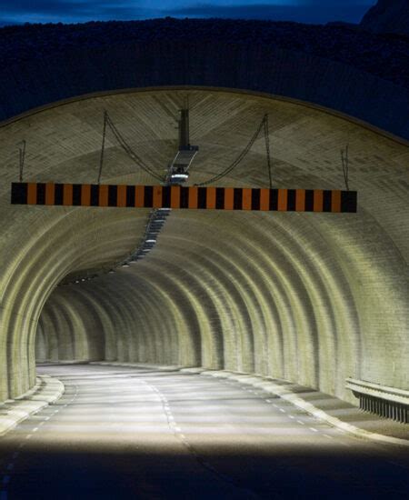 Projet d éclairage LED du tunnel Strand en Norvège AEC Illuminazione