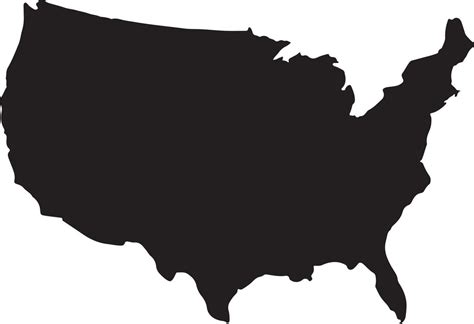 United States of AMERICA Map . USA map silhouette vector 22589291 ...