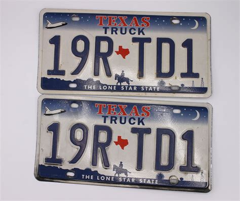 Texas Truck License Plate Set Space Shuttle Base Etsy Hong Kong