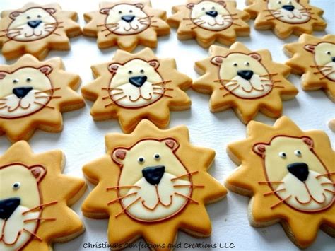 Lion Face Hand Decorated Sugar Cookies 2395