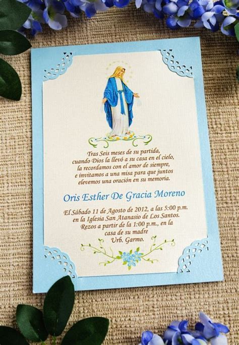 Invitaciones A Misas Diseñadas Con Temas Religioso Y Hermosos Mensajes