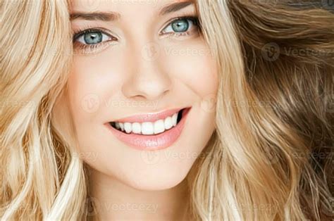 Beautiful Blonde Woman Smiling White Teeth Smile Stock Photo At Vecteezy
