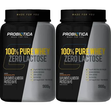 Kit X Pure Whey Zero Lactose Chocolate G Probi Tica