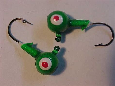 100 New Floating Walleye Jig Heads Lead Free 14 Oz Size Green Fishing