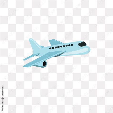 airplane icon on transparent background. Modern icons vector ...