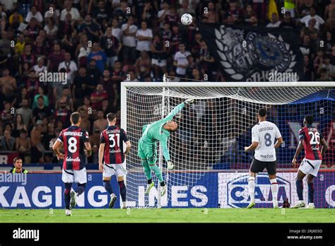 Bologna Italy 21st Aug 2023 Bologna S Lukasz Skorupski Saves The