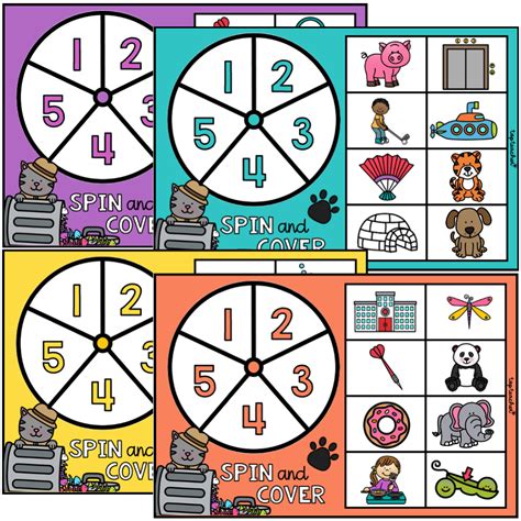 Syllables And Rhyme Task Cards Spin And Cover Top Teacher