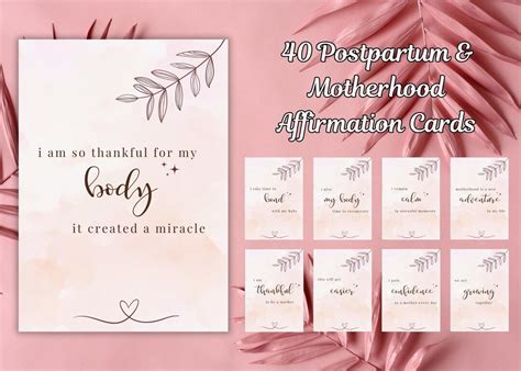 Postpartum Affirmation Cards For New Moms Motherhood Etsy