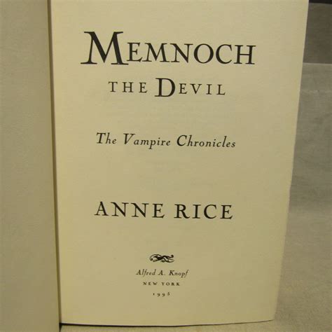 Memnoch The Devil Vampire Chronicles 4