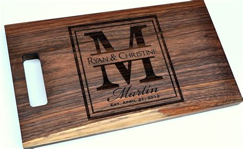 Cutting Board Personalized Cutting Board Laser By Mrcwoodproducts